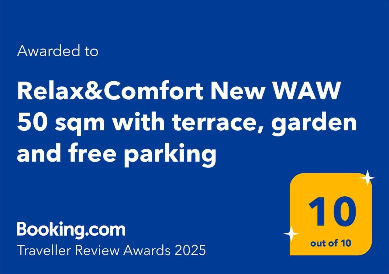Relax&Comfort New Waw 50 Sqm With Terrace, Garden, Free Parking And Ac Варшава Екстериор снимка